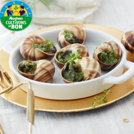 - Escargots moyens farcis à la bourguignonne Auchan Cultivons le bon
