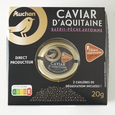 - Caviar d'Aquitaine Auchan premium Filière responsable