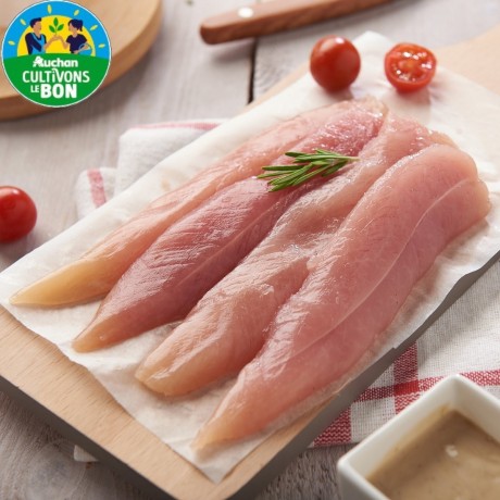 - Aiguillettes de poulet blanc de Lyré Bio Auchan Cultivons le bon