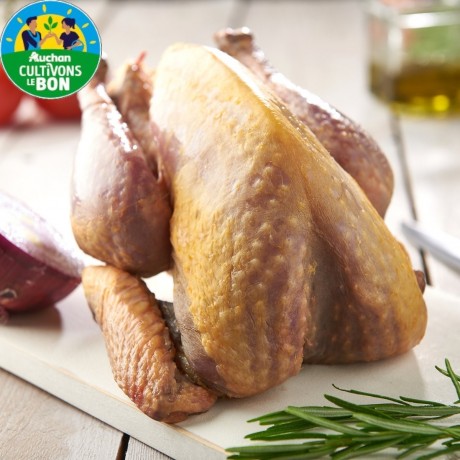 - Pintade fermière Lyré Label Rouge Auchan Cultivons le bon