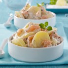 Salade saumon pommes de terre, moutarde